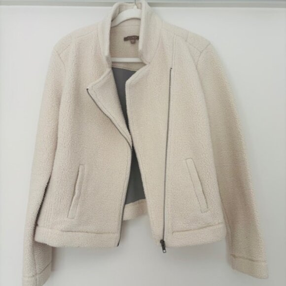 Anthropologie LILLA P SHERPA MOTO JACKET Size XL - Picture 6 of 9